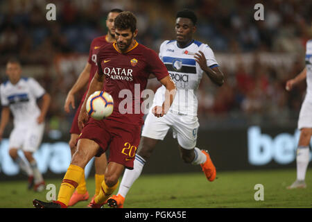 Rome, Italy. 27th Aug, 2018. 27.08.2018. Stadio Olimpico, Rome, Italy. SERIE A: FAZIO in action during the ITALIAN SERIE A match between A.S. ROMA V ATALANTA at Stadio Olimpico in Rome. Credit: Independent Photo Agency/Alamy Live News Stock Photo