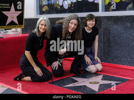 Los Angeles, California, USA. 27th Aug, 2018. Suzanne Yankovic with daughter Nina attend her husband musician/comedian ''Weird Al'' Yankovic, star ceremony on the Hollywood Walk of Fame Star where he was the recipient of the 2,643rd star on the Hollywood Walk of Fame in the category of Recording on August 27, 2018 in Los Angeles. Credit: Ringo Chiu/ZUMA Wire/Alamy Live News Stock Photo