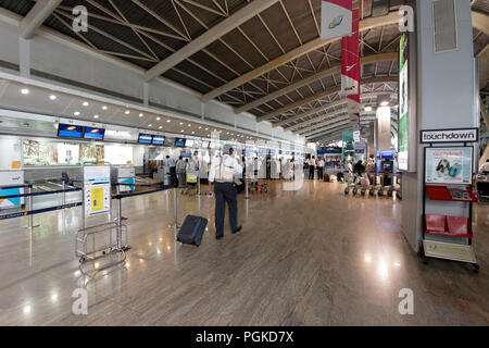 View of new Domestic airport terminal with commuters Mumbai, India. Stock Photo