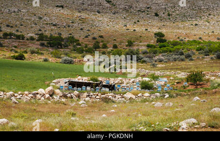 Many hives on a hill in Turkey Stock Photo
