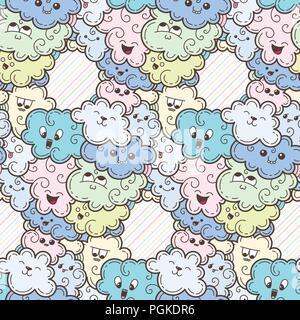 line kawaii nice funny cloud raining Stock Vector Image & Art - Alamy