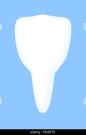 Colorful cartoon healthy front tooth Stock Vector