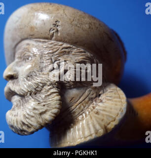 Antique Figural Meerschaum Smokers Pipe Stock Photo