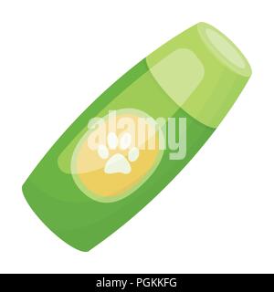 Shampoo for animals.Pet shop single icon in cartoon style vector symbol stock illustration . Stock Vector