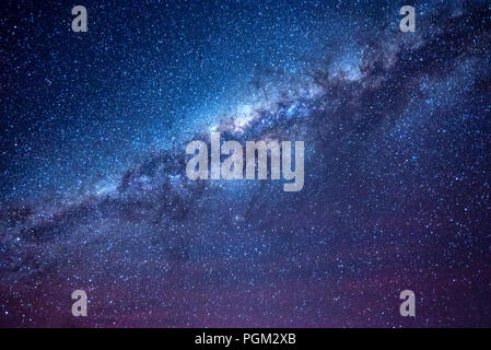 Atacama night sky - the Milky Way over a road, Chile Stock Photo - Alamy