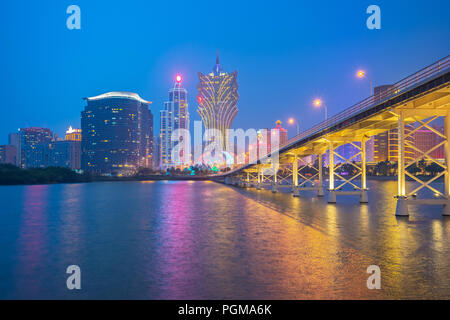 Landmark buildings in Macau, China. Stock Photo