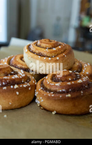 Cinnamon buns in a pile Stock Photo
