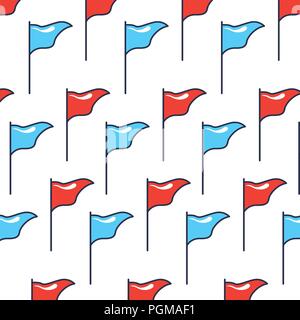 flags direction position location background pattern vector illustration Stock Vector
