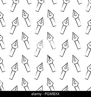 steel tip pen creativity write tool pattern vector illustration hand drawing Stock Vector