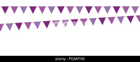 violet flag collection isolated on white backgound vector illustration Stock Vector