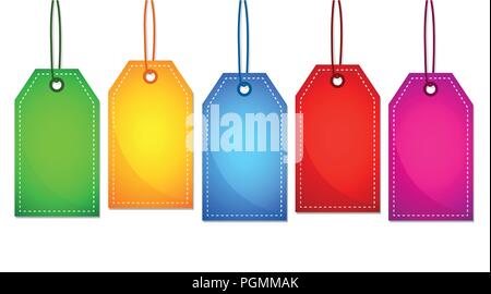Set of five colorful labels for sale vector illustration EPS10 Stock Vector