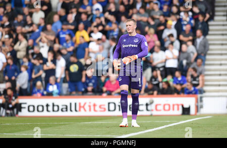 Jordan Pickford of Everton during the Premier League match between AFC Bournemouth and Everton at the Vitality Stadium , Bournemouth , 25 Aug 2018 Photo Simon Dack / Telephoto Images. Editorial use only. No merchandising. For Football images FA and Premier League restrictions apply inc. no internet/mobile usage without FAPL license - for details contact Football Dataco Stock Photo