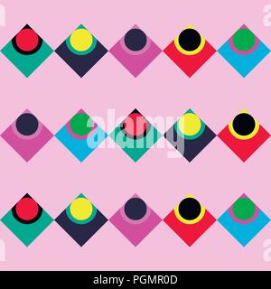 Simple retro vector background with colorful elements. Stock Vector