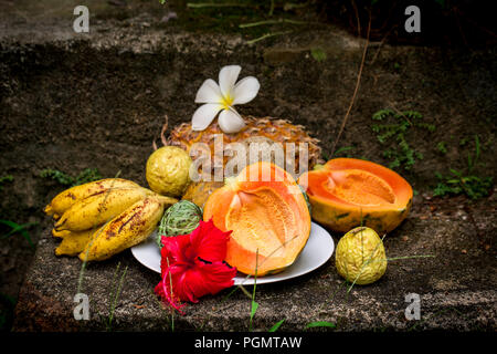 Tropical fruit, still life Stock Photo