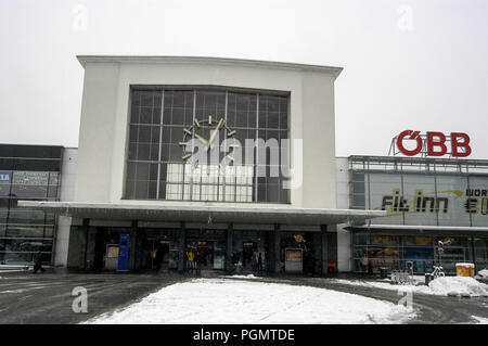 Graz mainline rail station in Graz, Austria Stock Photo