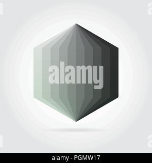 Smooth color gradient hexagon icon logo. Vector illustration for your design project. Stock Vector