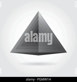 Smooth color gradient triangle icon logo. Vector illustration for your design project. Stock Vector