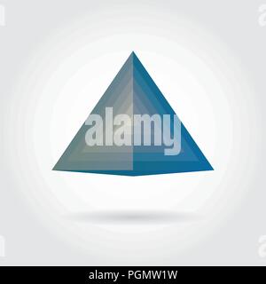 Smooth color gradient triangle icon logo. Vector illustration for your design project. Stock Vector