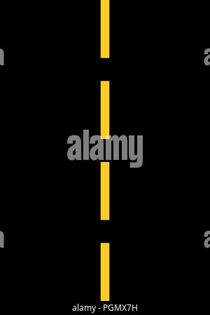 Illustration of a stretch of road with dashed stripe Stock Vector