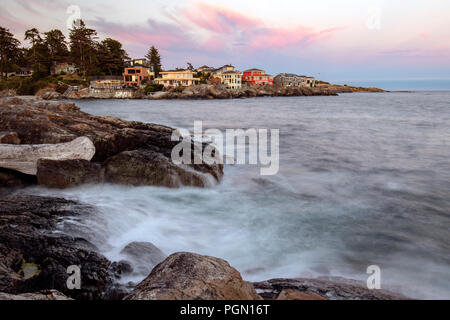 View from Saxe Point Park - Esquimalt, near Victoria, Vancouver Island, British Columbia, Canada Stock Photo