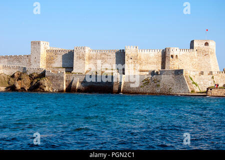 The Castle of Bozcaada is located at the entrance of bozcaada island, Canakkale, Turkey Stock Photo