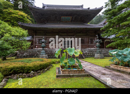 Photo shows the Butsudan, or Buddha Hall of Eiheiji Temple in Katsuyama, Fukui Prefecture, Japan on Oct. 4, 2016. The temple was founded by Buddhist p Stock Photo