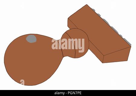 Wooden stamp vector graphic Stock Vector