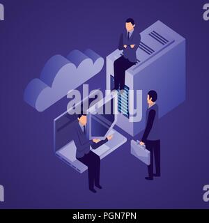 data network businessman concept Stock Vector