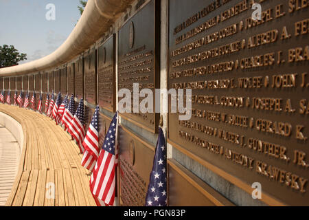 The Necrology War at National D-Day Memorial, Virginia. A memorial for the lives lost during Operation Overlord, in Normandy, in June 6, 1944. Stock Photo