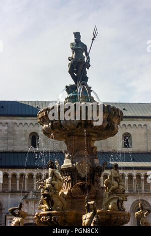 Neptune fountain on Piazza Duomo in Trento, Italy Stock Photo