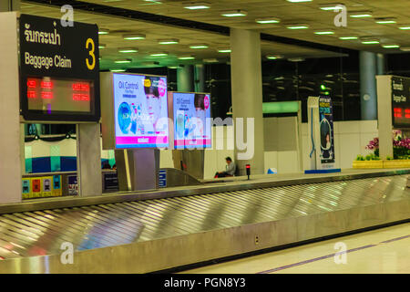 Bangkok, Thailand - February 21, 2017: Baggage claim area in Suvarnabhumi international airport Stock Photo