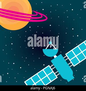space solar system concept Stock Vector