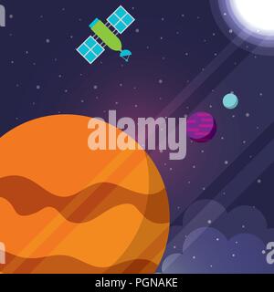 space solar system concept Stock Vector