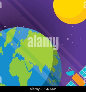 space solar system concept Stock Vector
