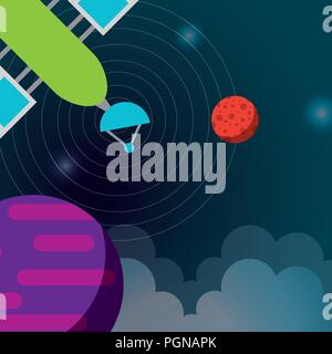 space solar system concept Stock Vector