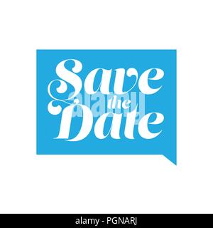 Save the date label bubble Stock Vector