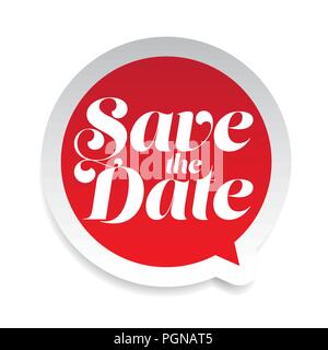 Save the date label bubble Stock Vector