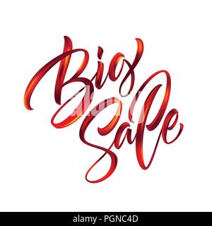 Black friday Handwritten lettering paint brush strokes. Vector illustration Stock Vector