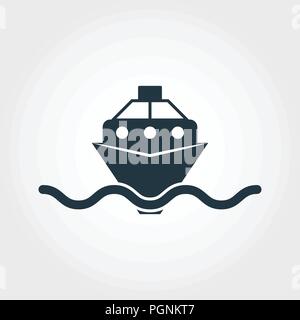 Ship creative icon. Simple element illustration. Ship concept symbol design from transport collection. Can be used for web, mobile and print. web desi Stock Vector
