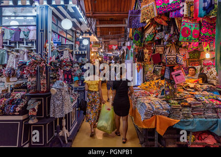 BANGKOK, THAILAND - JULY 15: Shops and stalls at the famous Chatuchak weekend market, a popular travel destination in Bangkok on July 15, 2018 in Bang Stock Photo