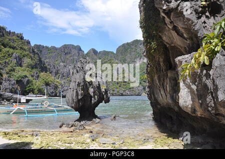 Underground River at El Nido, Philippines Stock Photo