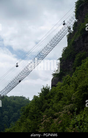 Old Soviet-Era Cablecar, Cableway system in Chiatura Georgia Stock Photo