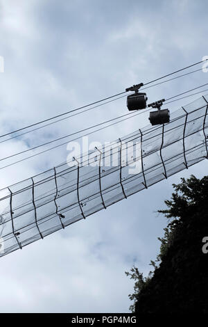 Old Soviet-Era Cablecar, Cableway system in Chiatura Georgia Stock Photo