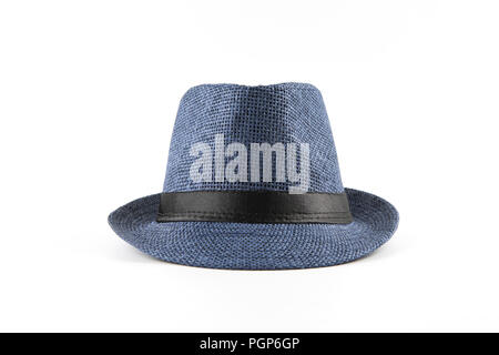 Hat with stripes isolated on white Stock Photo