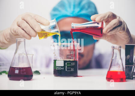 doctor scientists researching in laboratory, Healthcare and biotechnology concept. Stock Photo