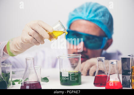 doctor scientists researching in laboratory, Healthcare and biotechnology concept. Stock Photo