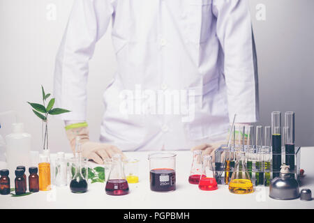 doctor scientists researching in laboratory, Healthcare and biotechnology concept. Stock Photo