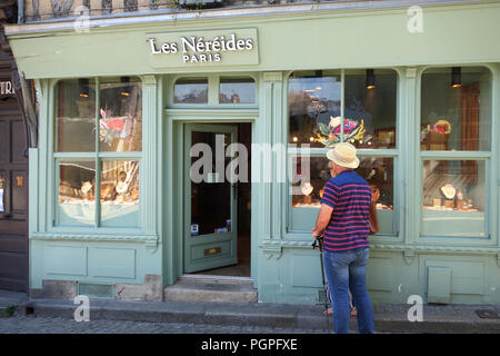 shopping in Honfleur, Normandy France Stock Photo