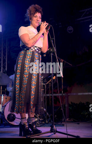 Rome, Italy. 27th Aug, 2018. Laura Taglialatela presents CD the Glow at Diva's Jazz 2018 in Rome Credit: Daniela Franceschelli/Pacific Press/Alamy Live News Stock Photo