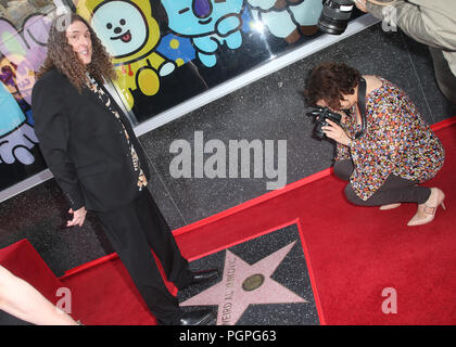 Hollywood, USA. 27th Aug, 2018. 'Weird Al' Yankovic, attends 'Weird Al' Yankovic Honored With Star On The Hollywood Walk Of Fame at Hollywood Blvdin Hollywood on August 27, 2018 in Los Angeles, California Credit: Faye Sadou/Media Punch/Alamy Live News Stock Photo